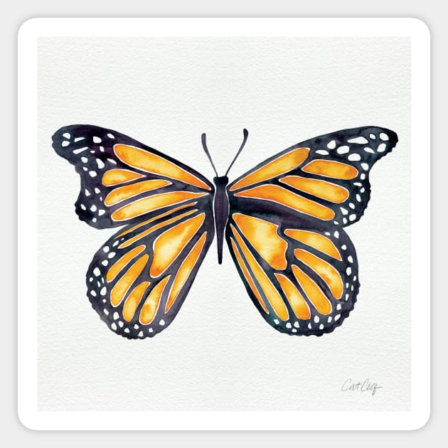 Orange Butterfly Sticker by CatCoq